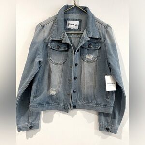 BETWEEN UZ  ripped denim jacket